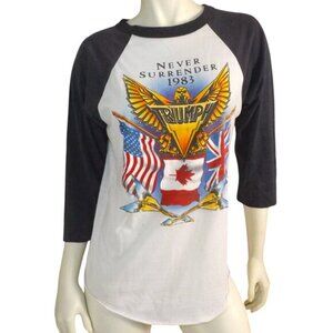 TRIUMPH Concert Jersey, M/L, Never Surrender 1983, Texas, Black/White, Vintage